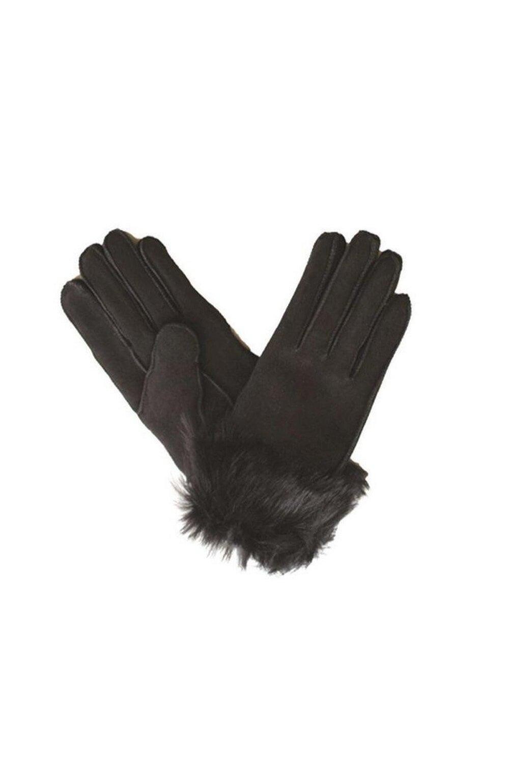 

Перчатки из овчины Toscana с отделкой на манжетах Eastern Counties Leather, черный