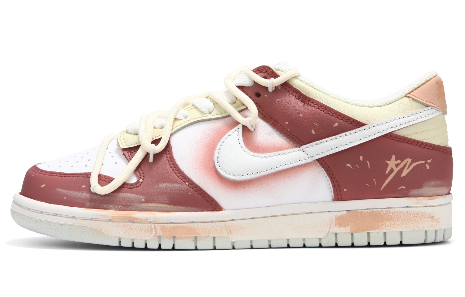 

Кроссовки Nike Dunk Skateboard Shoes Men Low-Top White Orange Red