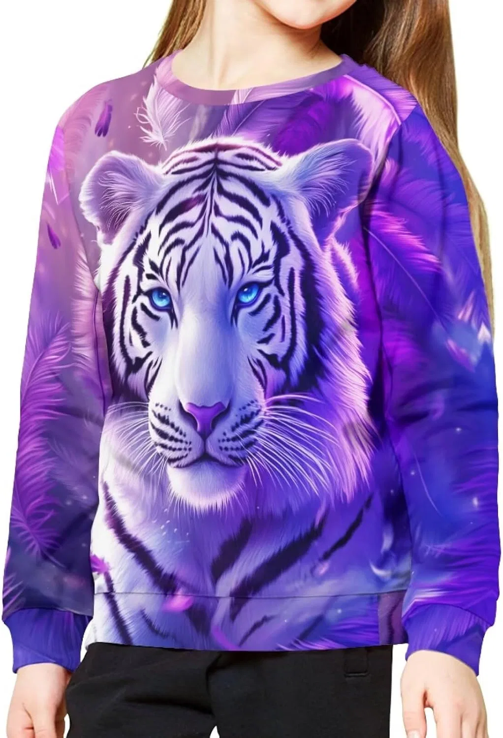 Детский свитшот ZPINXIGN White Tiger Feather