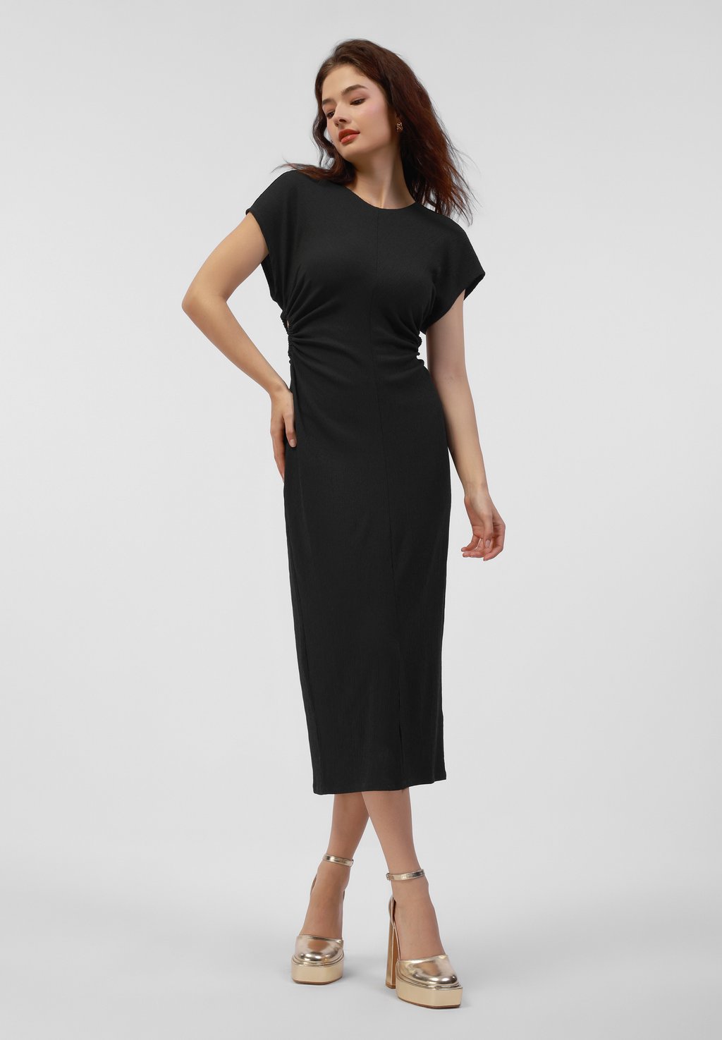 

Платье-трансформер CAP SLEEVE DRESS WITH CUT OUT DETAILS Even&Odd, черный