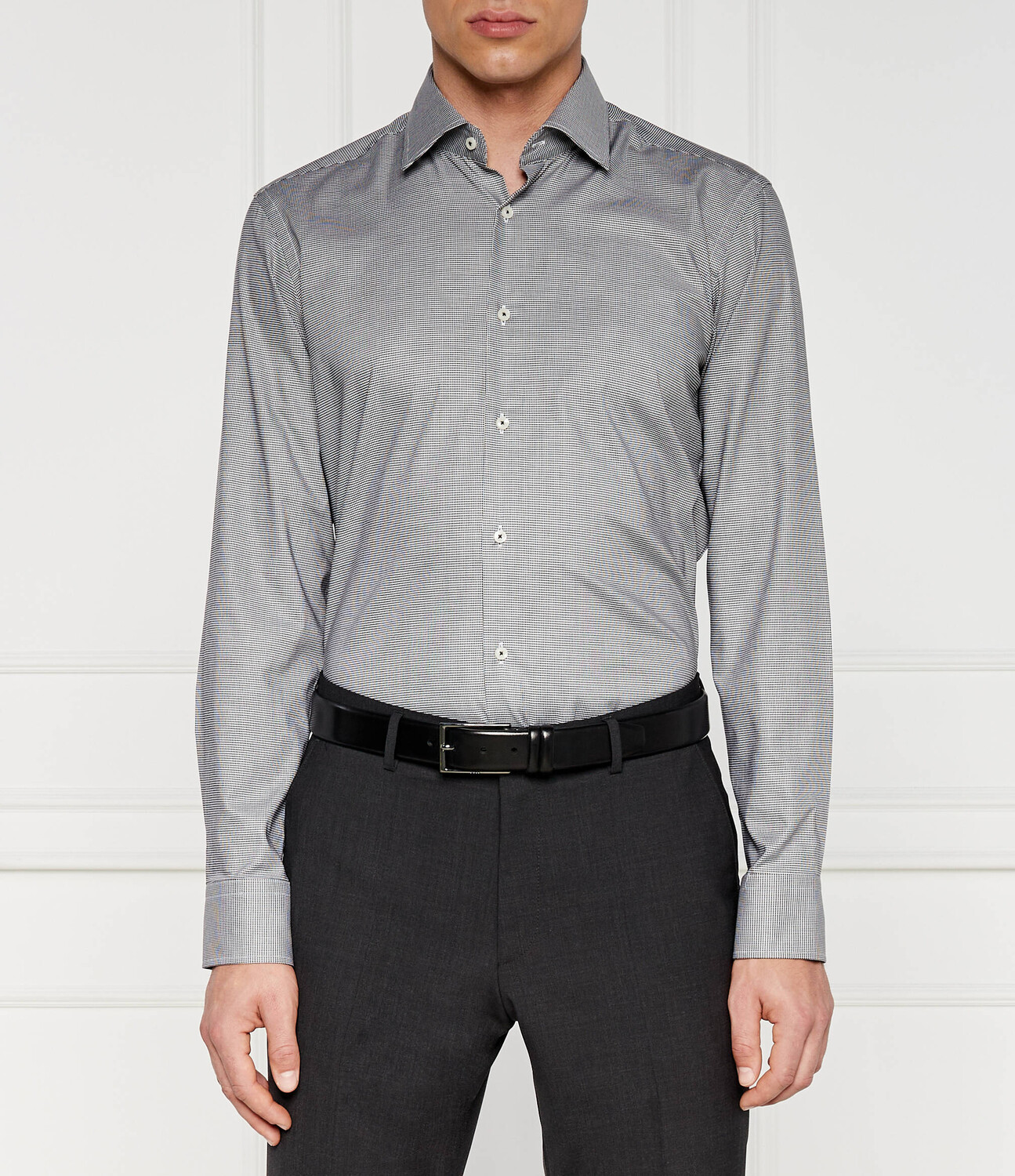 

Рубашка BOSS BLACK Regular Fit, серый
