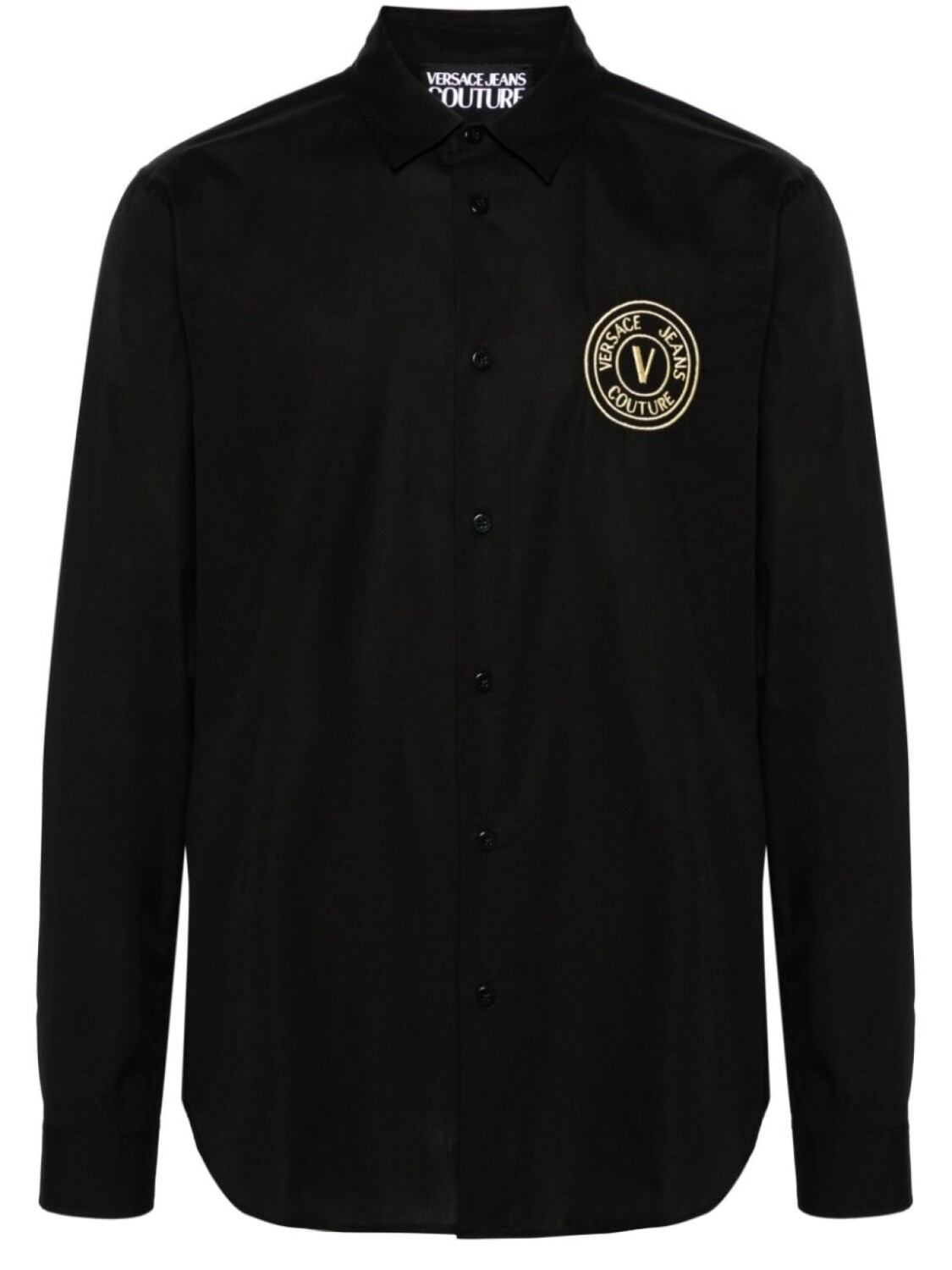 

Versace Jeans Couture рубашка с вышитым логотипом, черный