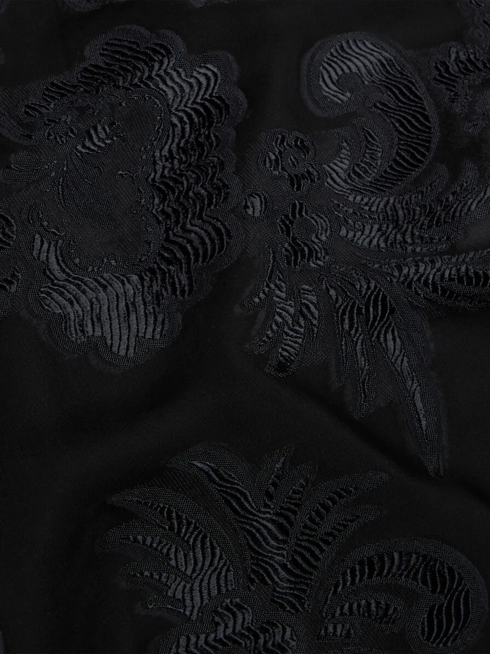Блузка из шифона с узором "пейсли" ETRO, черный — фото 3