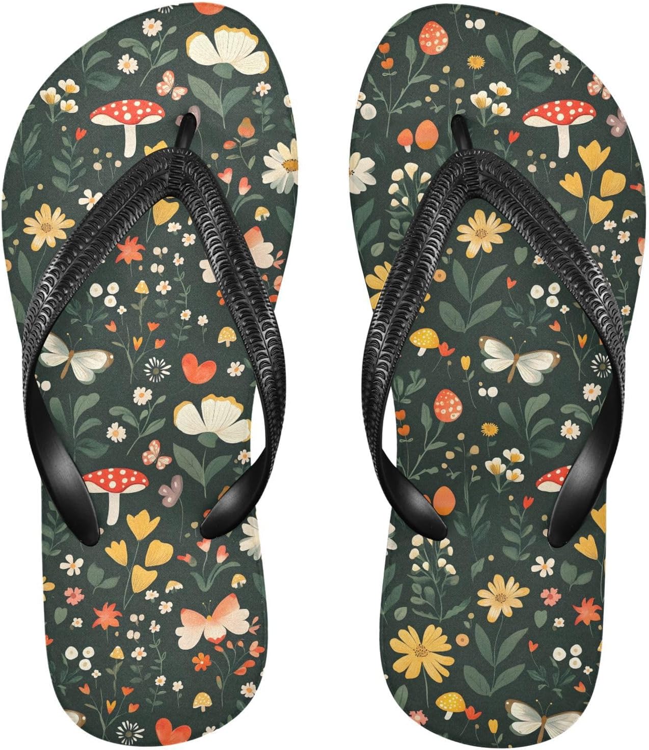 

Пляжные летние повседневные сандалии с рисунком грибочка для женщин и мужчин, шлепанцы для душа 20860606 Kfbe, Mushroom