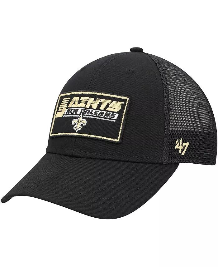 

Черная регулируемая шапка New Orleans Saints Levee MVP Trucker для больших мальчиков и девочек '47 Brand