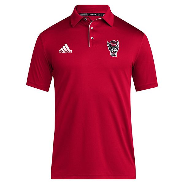 Мужская красная футболка-поло NC State Wolfpack 2024 Coaches Aeroready Adidas — фото 3