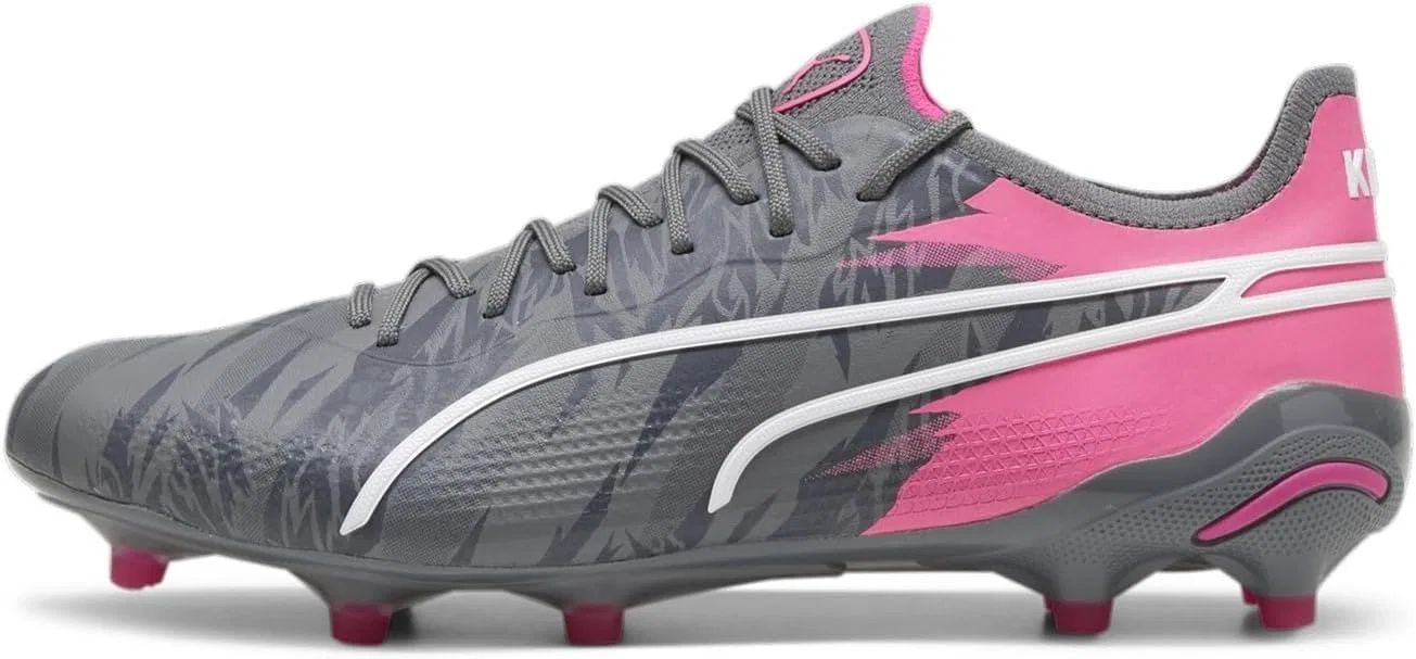 Женские спортивные кроссовки PUMA King Ultimate Fg/Ag WN, Grey-Grey-Pink — фото 2
