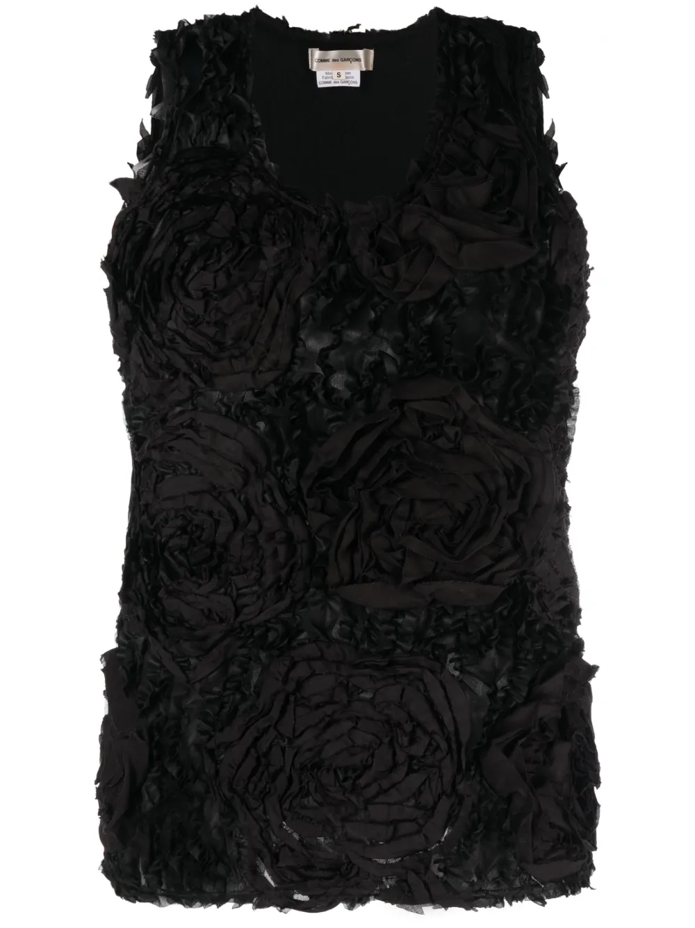 

Топ с цветочным декором COMME DES GARCONS, черный