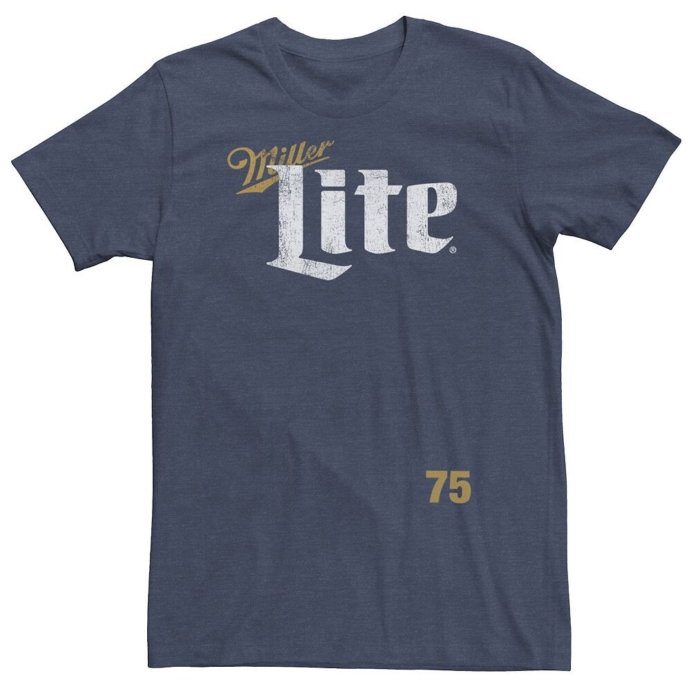 

Футболка с логотипом Big & Tall Miller Lite Beer в стиле ретро Licensed Character, цвет Navy Heather