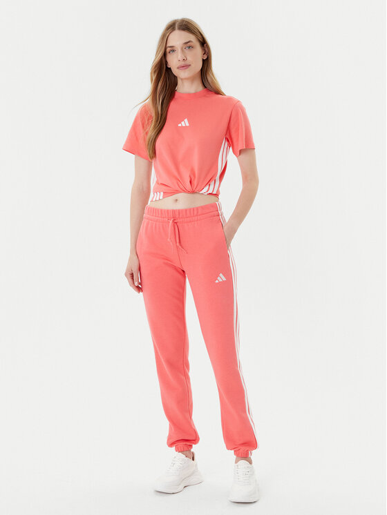 Джоггеры regular fit Essentials 3-Stripes KE4387 Adidas, красный — фото 2