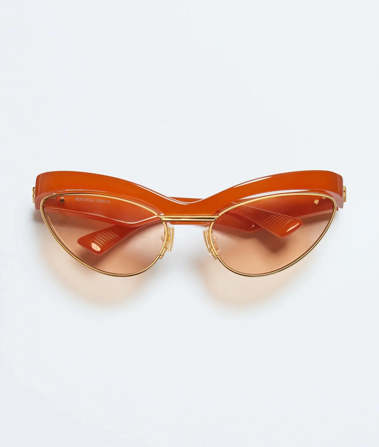 Солнцезащитные очки Duo Angle Cat Eye BOTTEGA VENETA, оранжевый