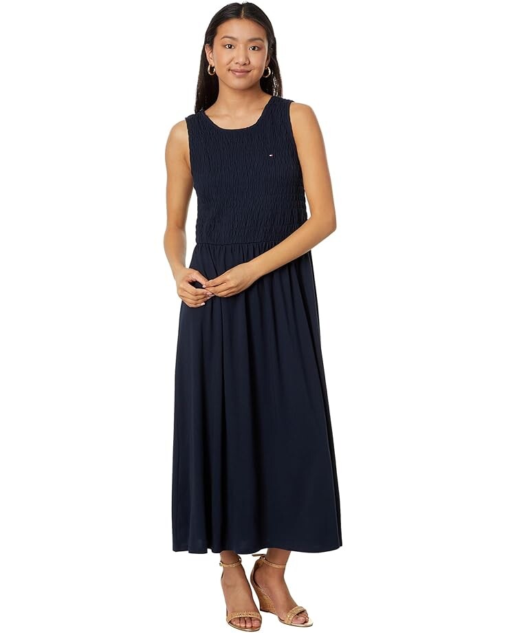 

Платье Tommy Hilfiger Sleeveless Smocked, цвет Sky Captain