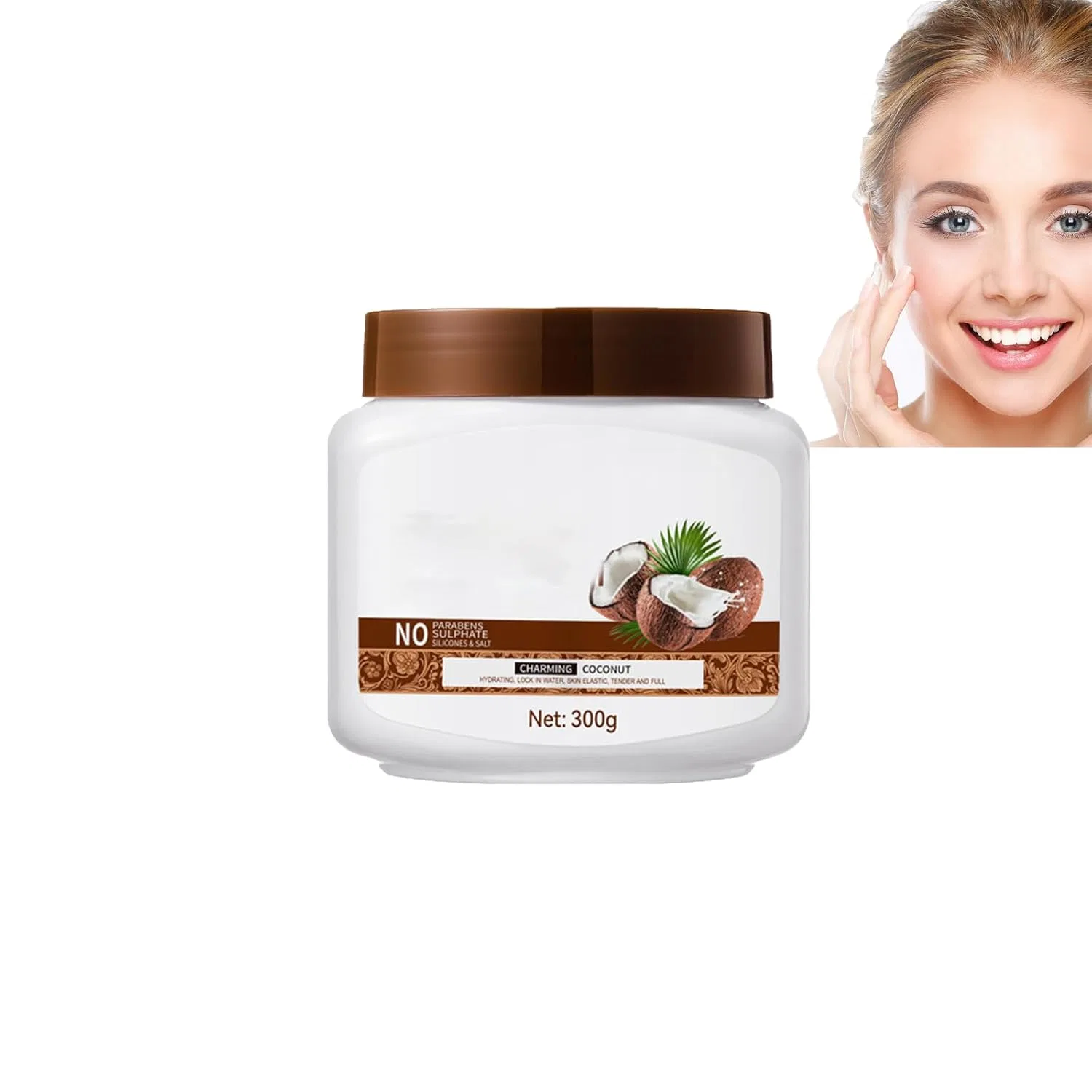Кокосовый крем для лица, 300 г Hppsctink