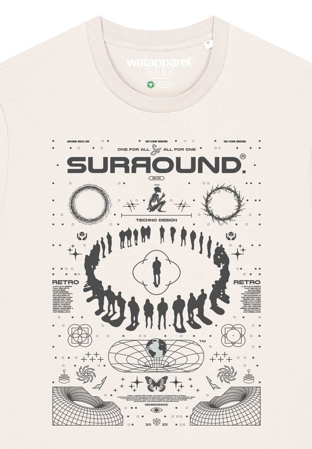 

Футболка с принтом SURROUND watapparel, белый