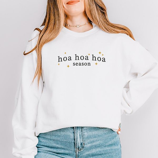 

Вышитый свитшот с принтом hoa hoa hoa season Simply Sage Market, White, Белый, Вышитый свитшот с принтом hoa hoa hoa season Simply Sage Market, White