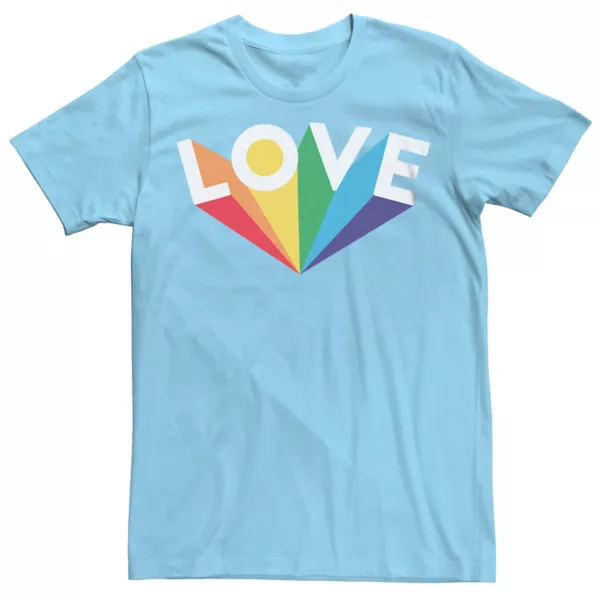 

Мужская футболка с проекционной графикой Pride Love Licensed Character, голубой
