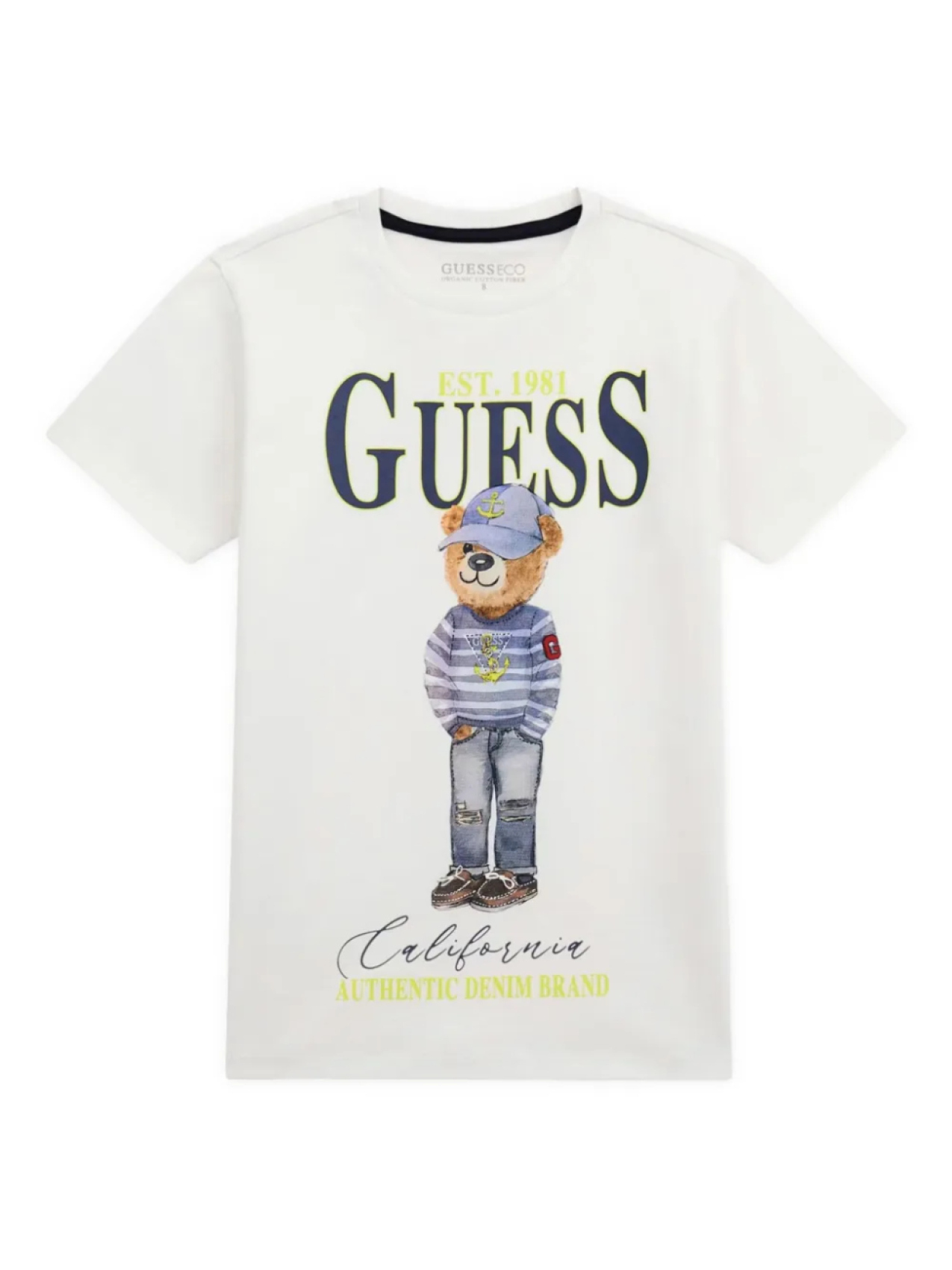 

Футболка с графическим принтом для детей Guess Kids, белый