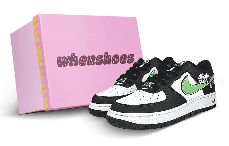 

Кроссовки Nike Air Force 1 Skateboard Shoes Women's Low-Top Black White Green