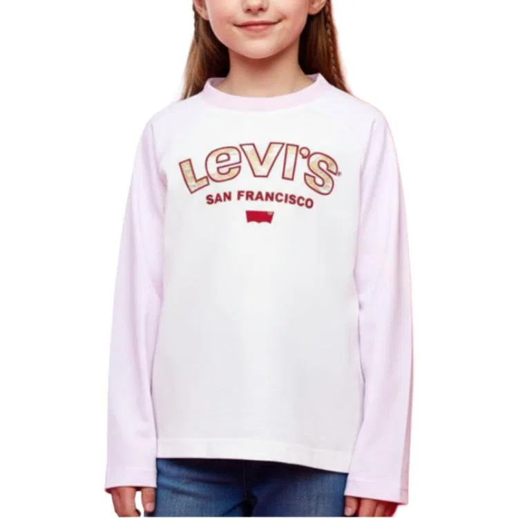 Детская футболка с круглым вырезом Levis, Fantasy Pink