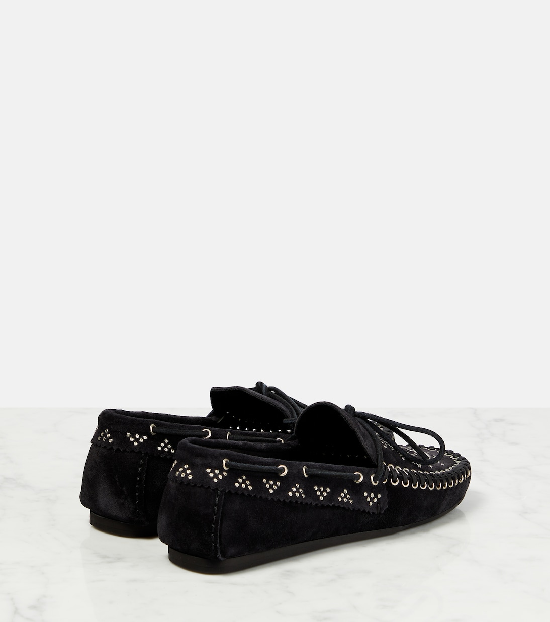 Замшевые мокасины Freen с декором Isabel Marant, Faded Black — фото 3
