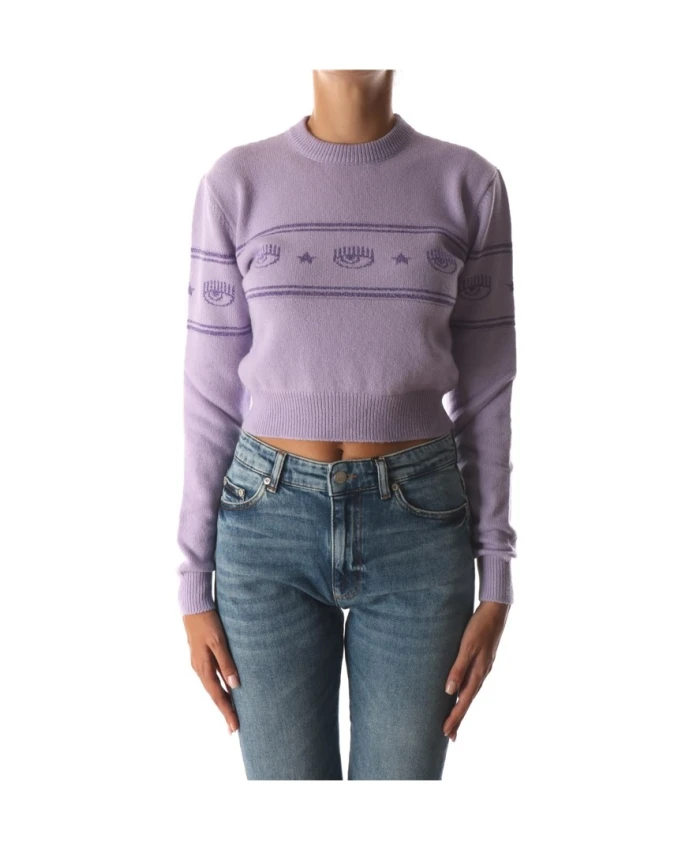 

Футболка с круглым вырезом Chiara Ferragni Collection, фиолетовый