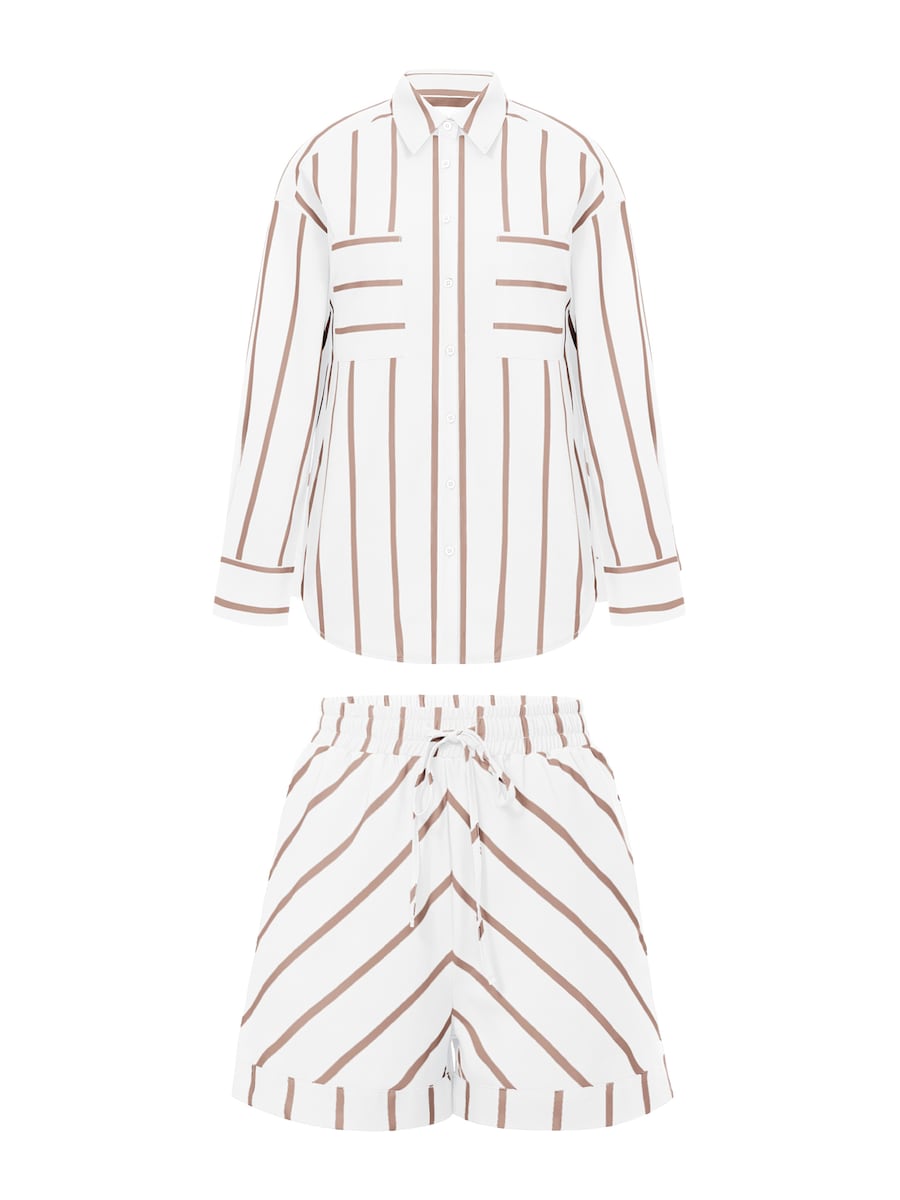 

Короткий пижамный комплект Imily Bela, оливковый/белый