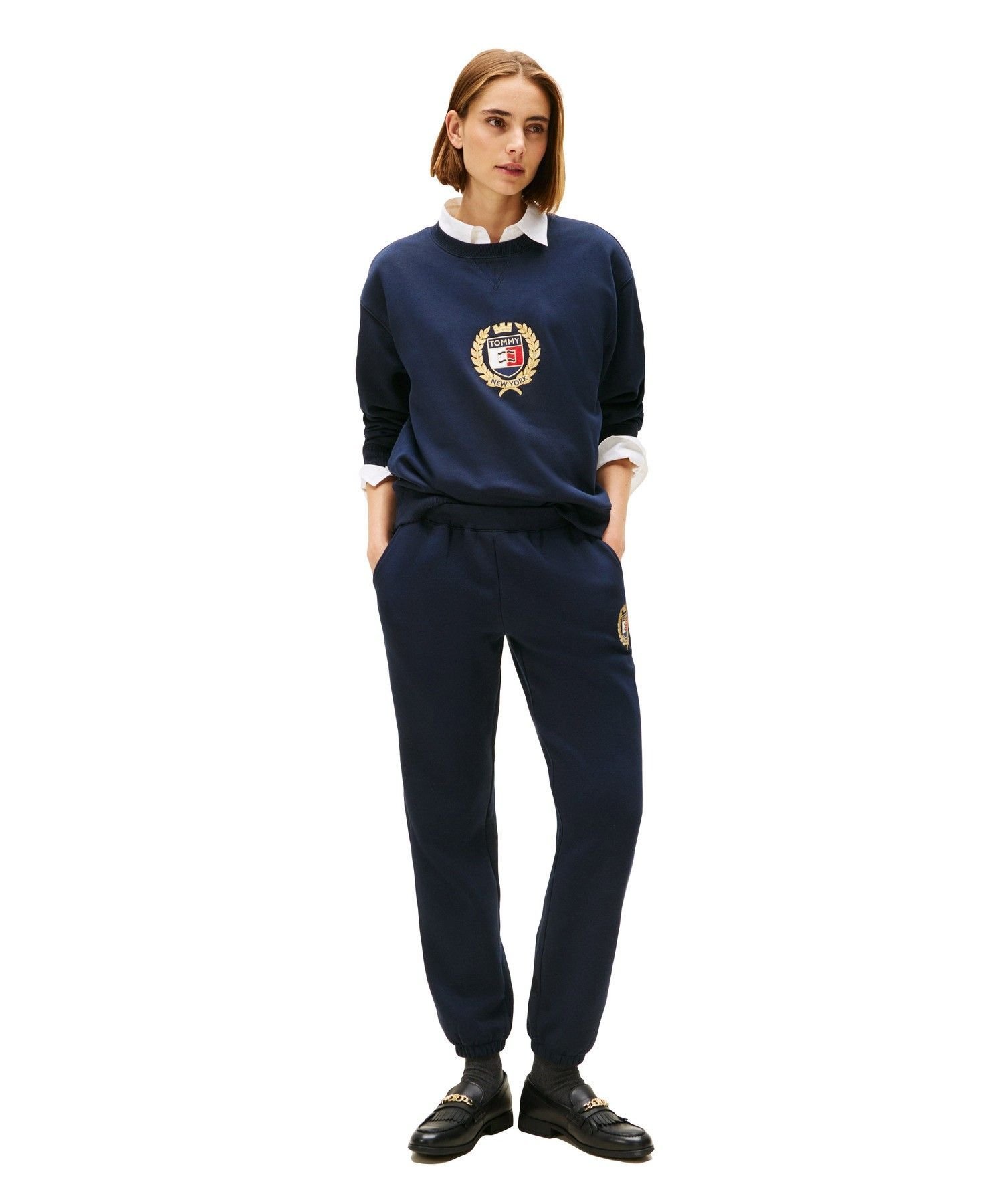 Толстовка Boxy Quest Crew TOMMY HILFIGER, Navy DW5 — фото 2