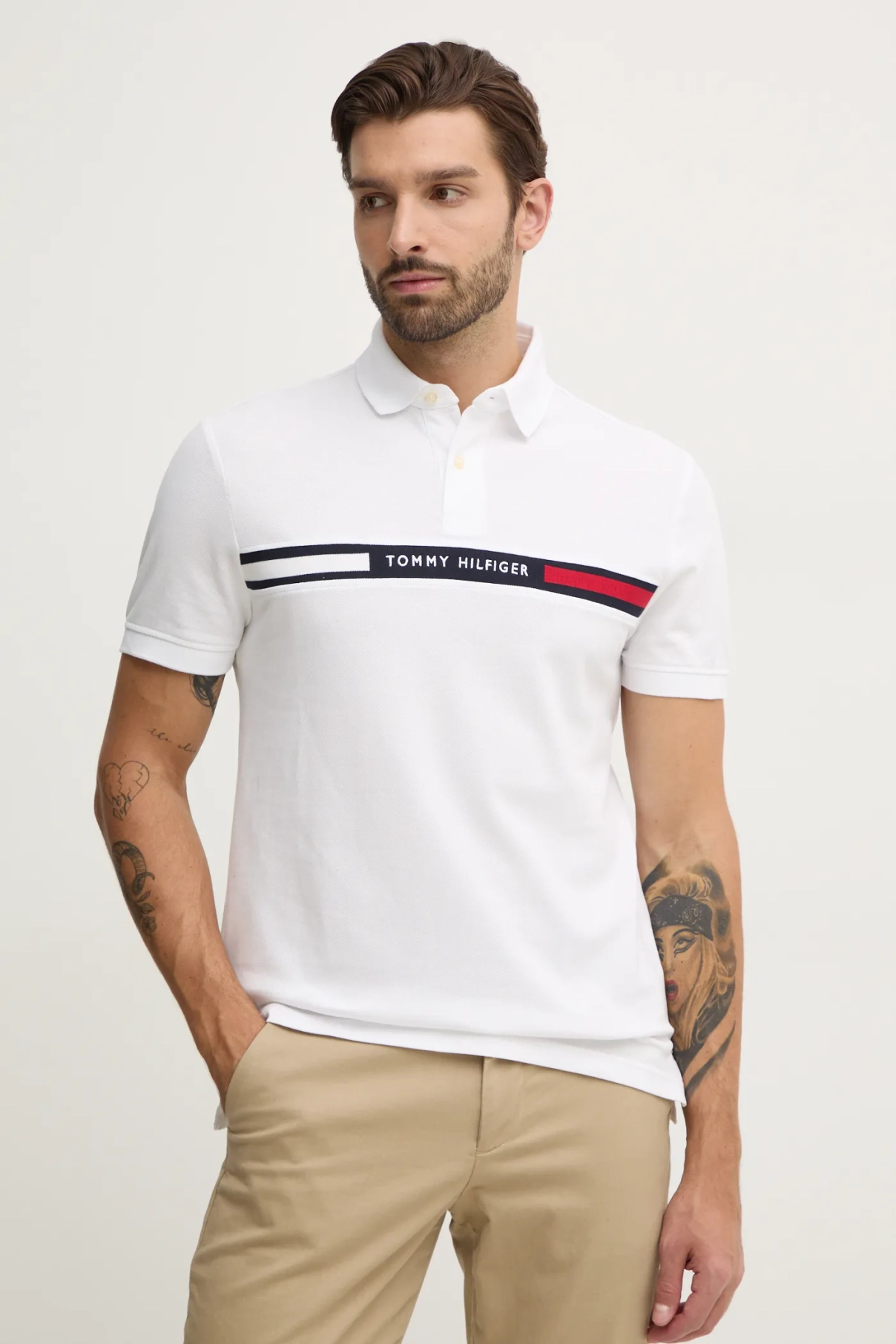

Поло Tommy Hilfiger, белый