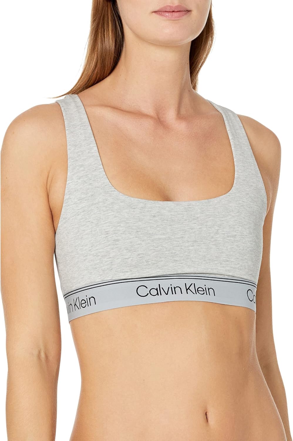 

Спортивный бюстгальтер-бралетт Calvin Klein без подкладки, Athletic Grey Heather