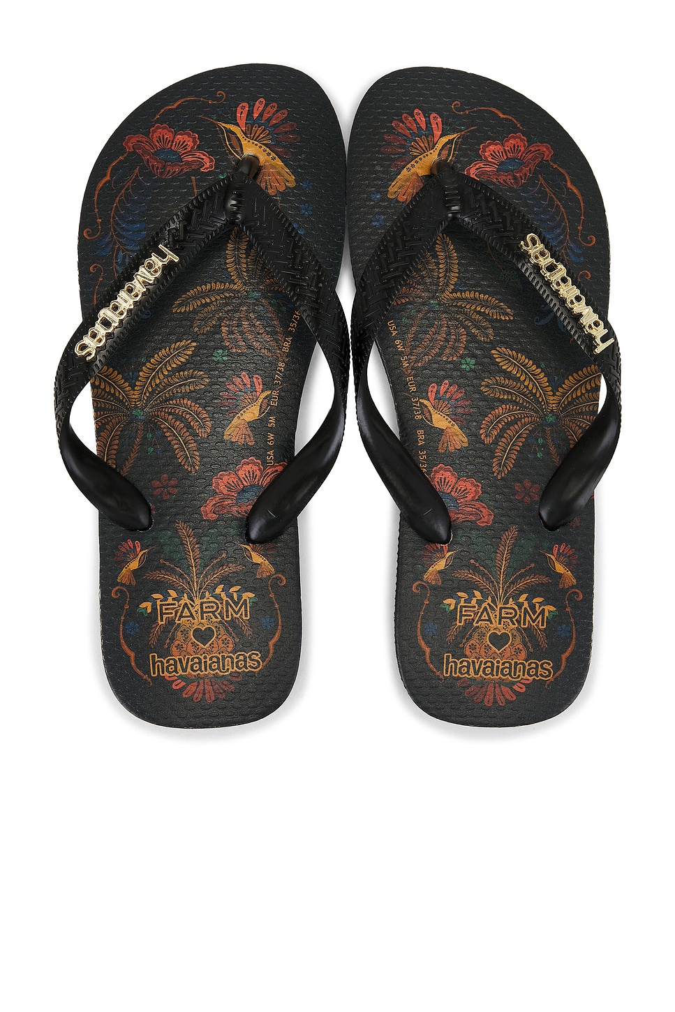 Классические сандалии Havaianas Farm Classic Nature, black