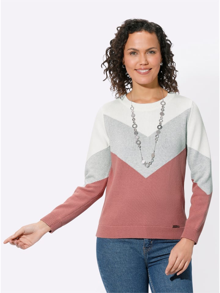 

Свитер с круглым вырезом цвета палисандрового дерева и светло-серого меланжа WITT WEIDEN