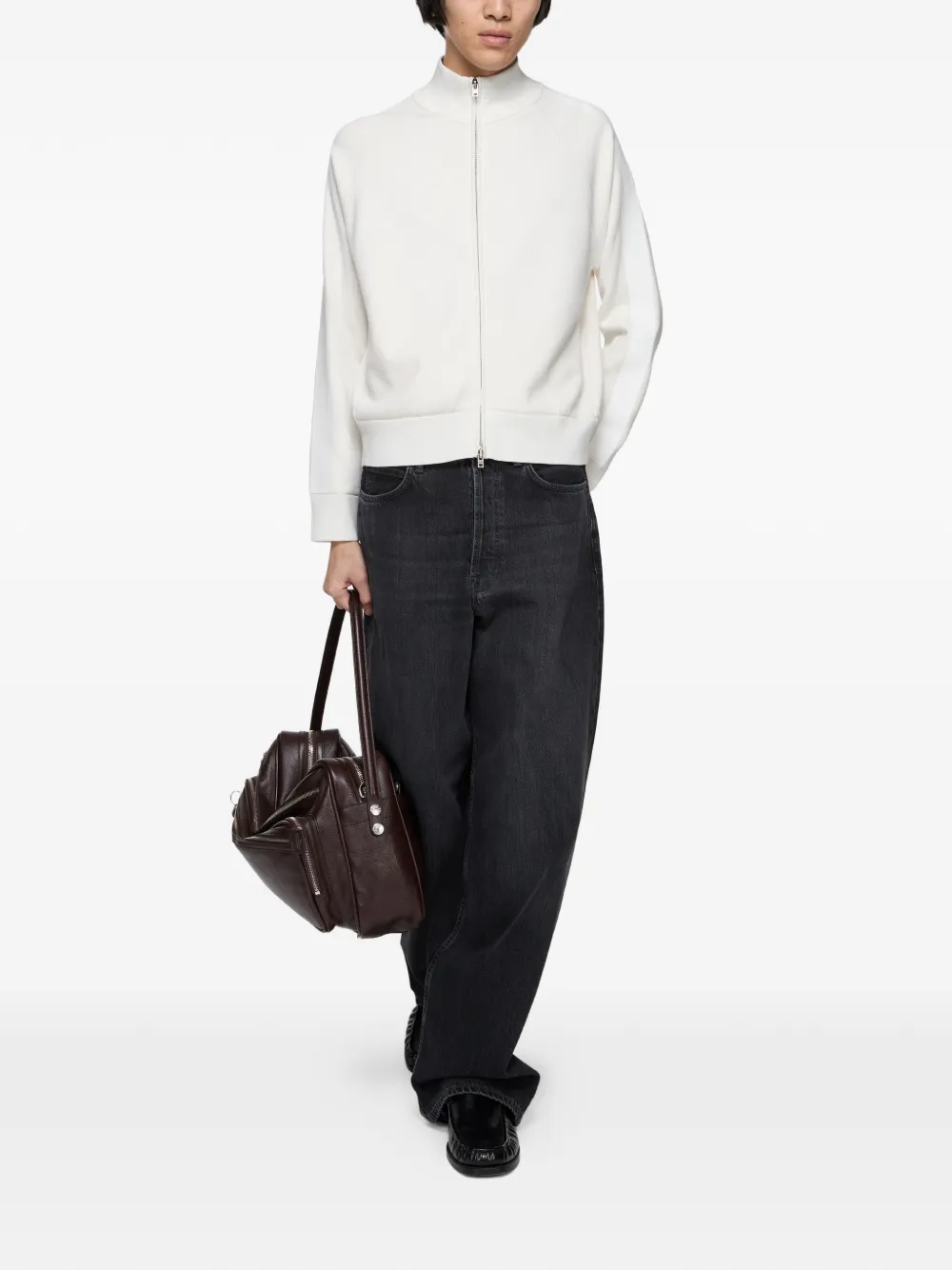 Свитшот с логотипом Acne Studios, белый — фото 2