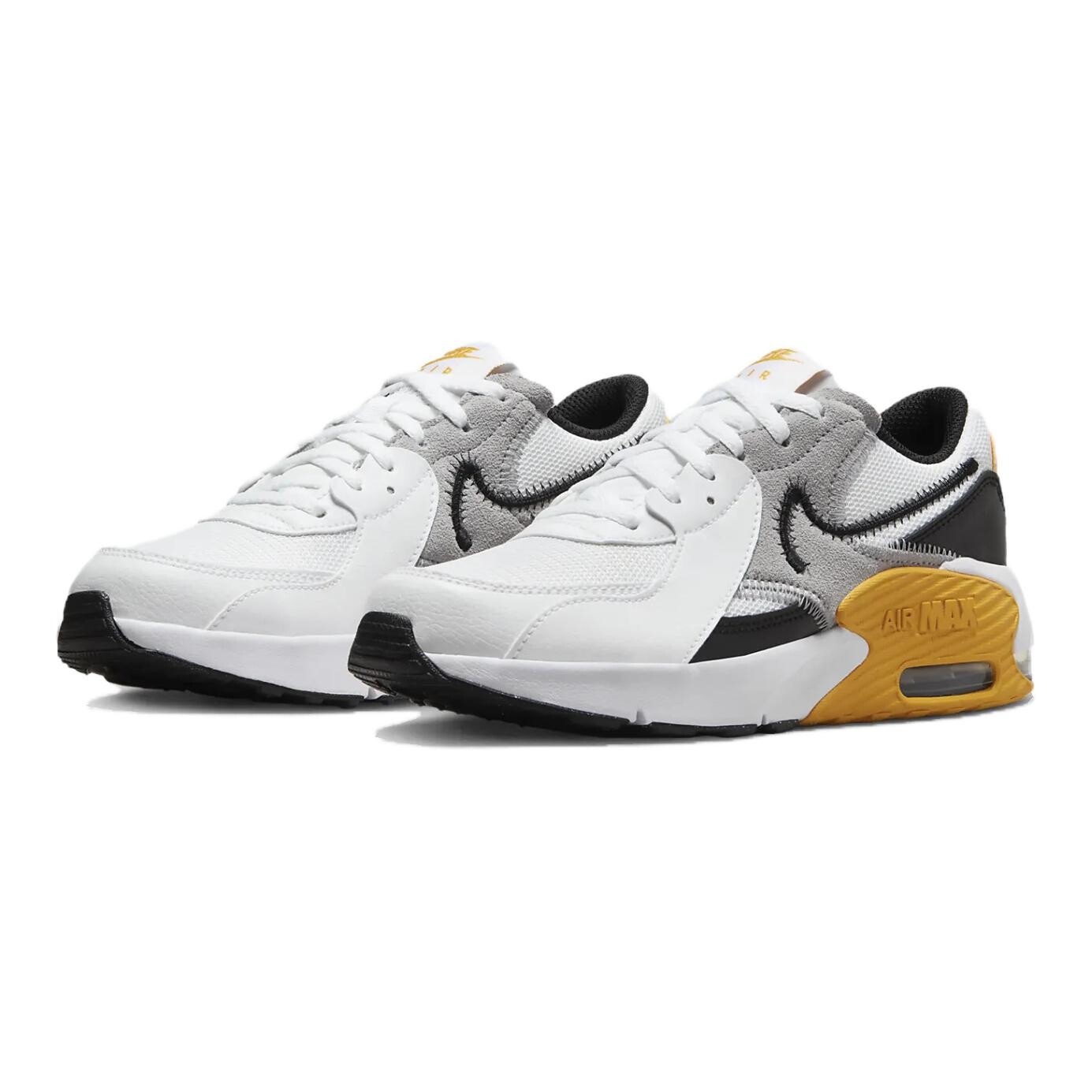 Кроссовки Nike Air Max Excee GS 'White University Gold', черный/белый/серый — фото 3