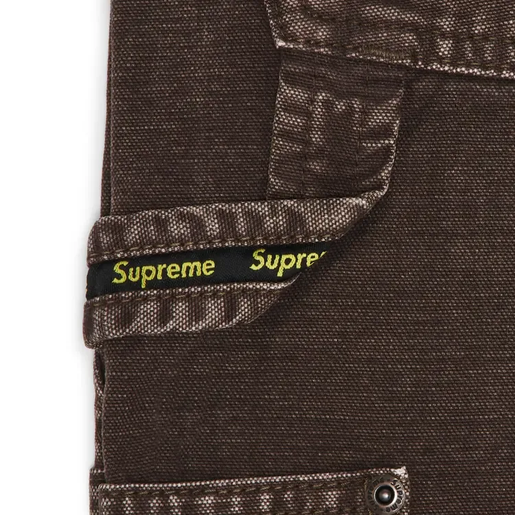 Брюки Supreme Worn Double Knee Painter Pant 'Brown' — фото 3