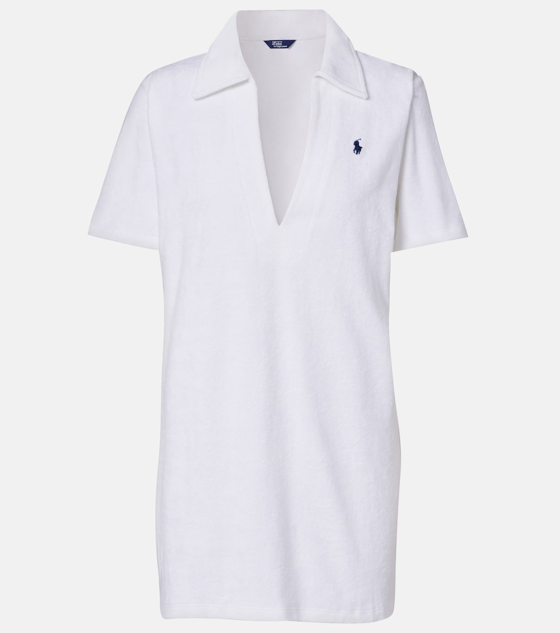 

Хлопковое платье-поло с воротником Polo Ralph Lauren, белый