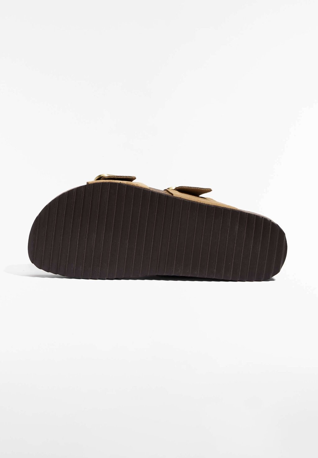 Мюли на плоской подошве BUCKLE OYSHO, цвет light brown — фото 4