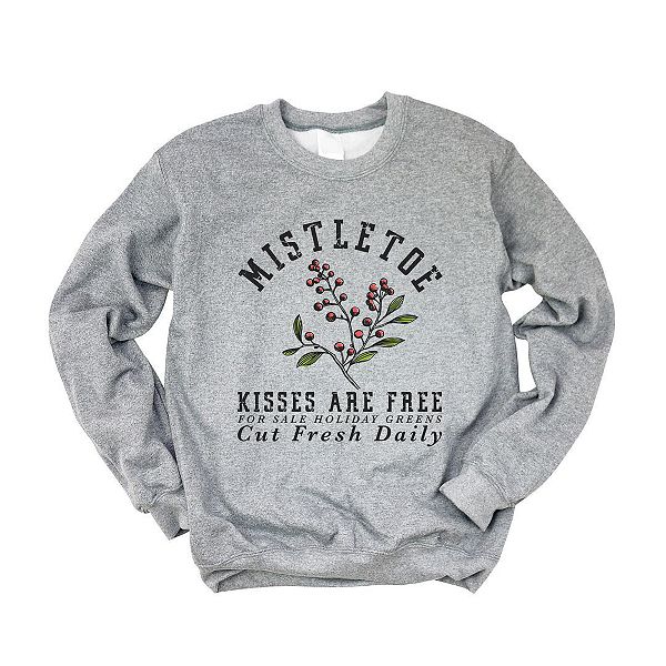 

Свитшот Mistletoe kisses are free Simply Sage Market, Graphite, Зеленый, Свитшот Mistletoe kisses are free Simply Sage Market, Graphite