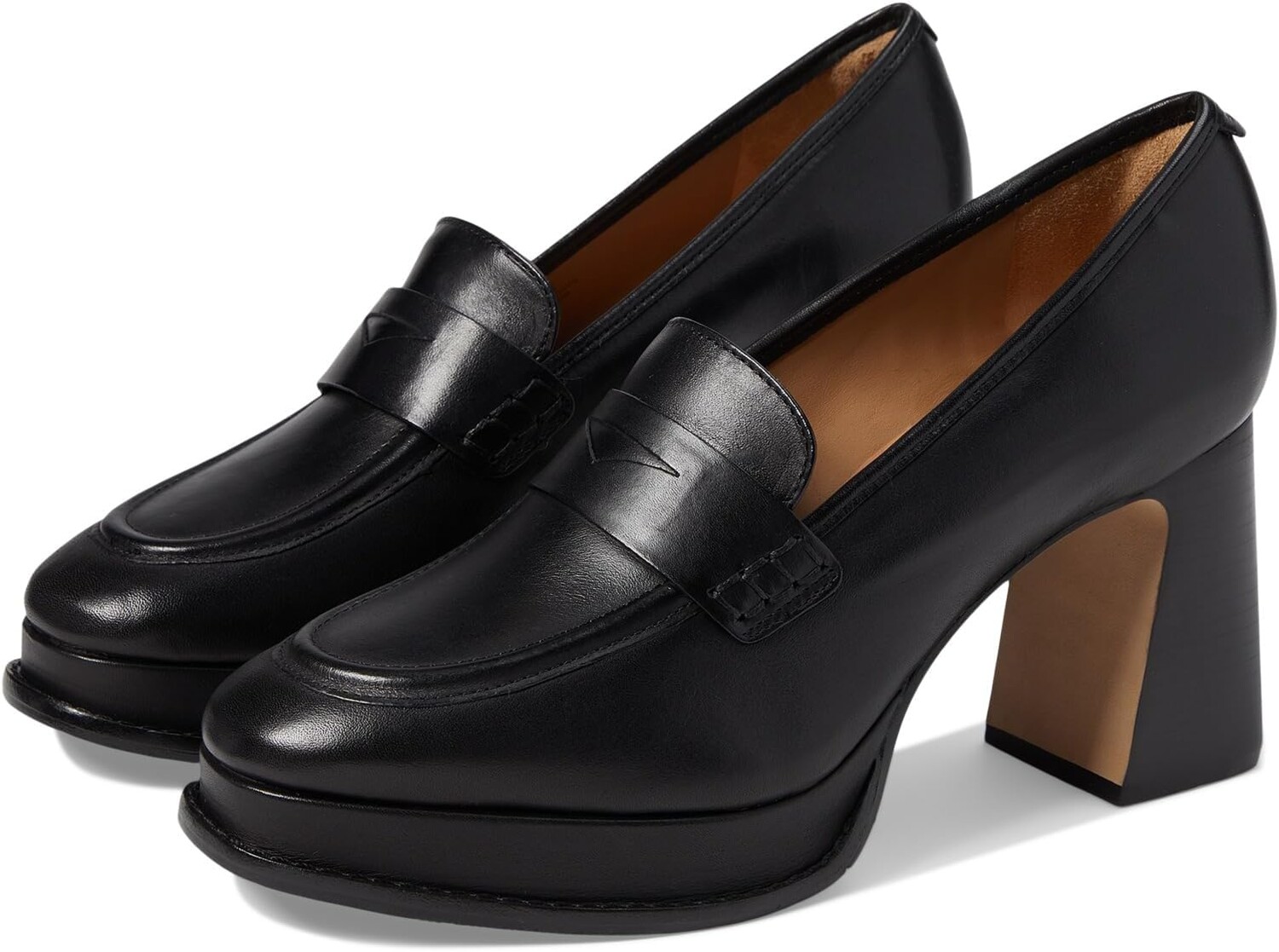 

Лоферы Bernardo Natalie, цвет Black Antique Calf