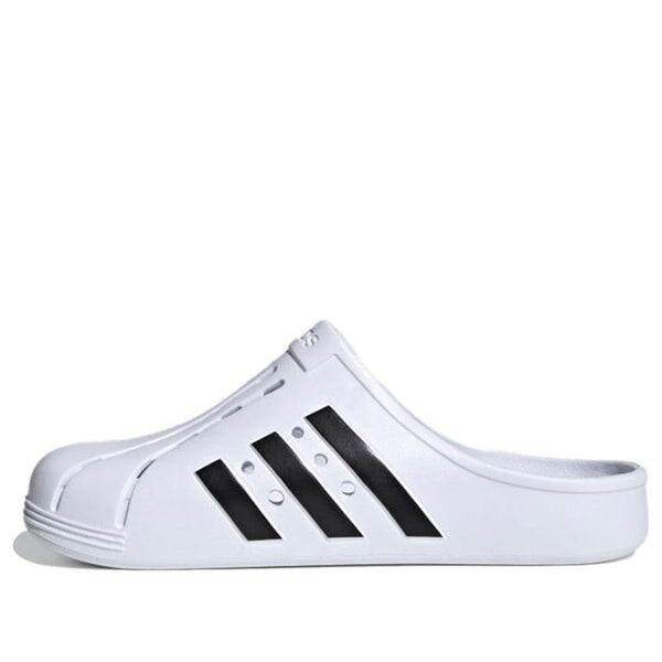 

Тапочки adilette clog 'white black' Adidas, белый