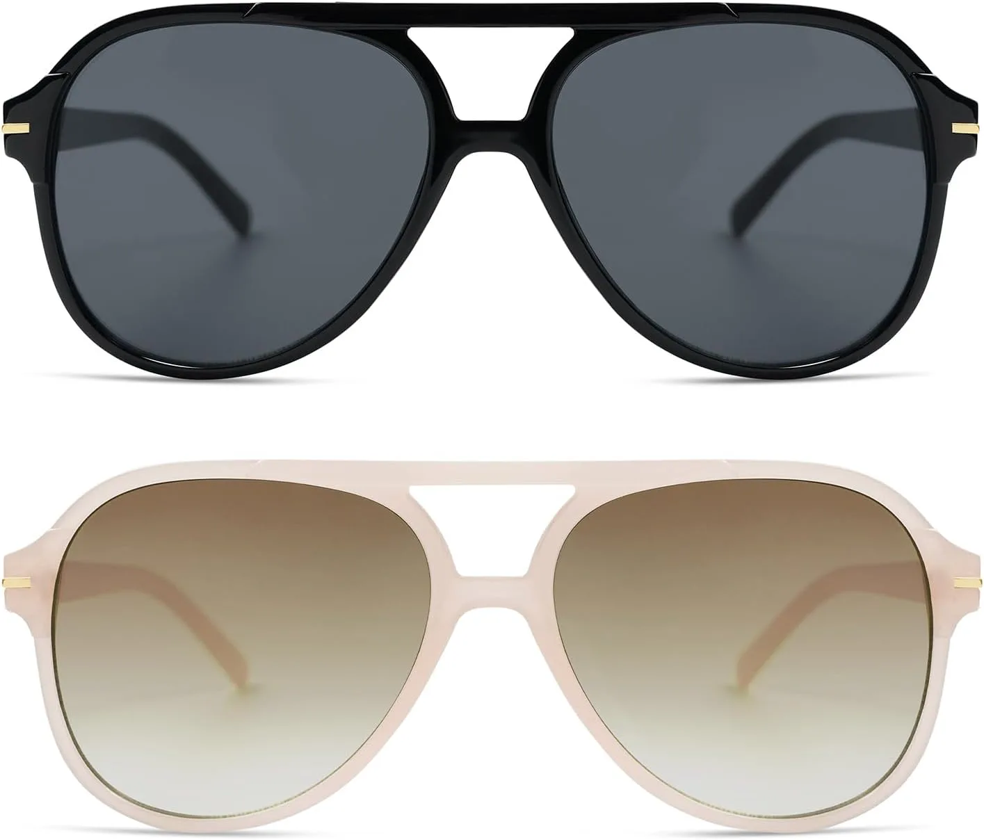 

Ретро-стиль, квадратные солнцезащитные очки-авиаторы для женщин и мужчин, классический винтаж 70-х годов, большие солнцезащитные очки AR82174 HERJOUR, Black+pinkus