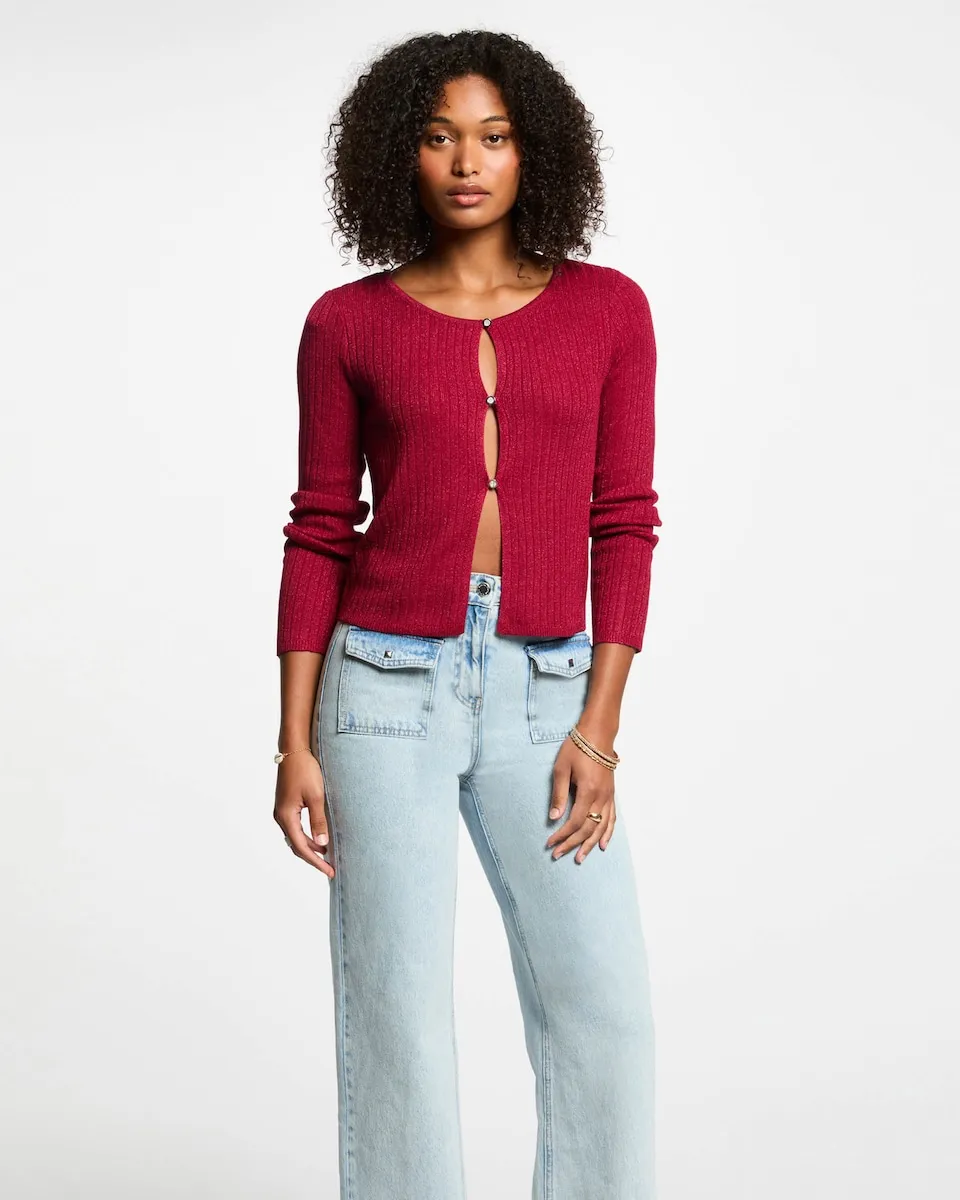 

Женский кардиган с длинными рукавами Morgan, красный