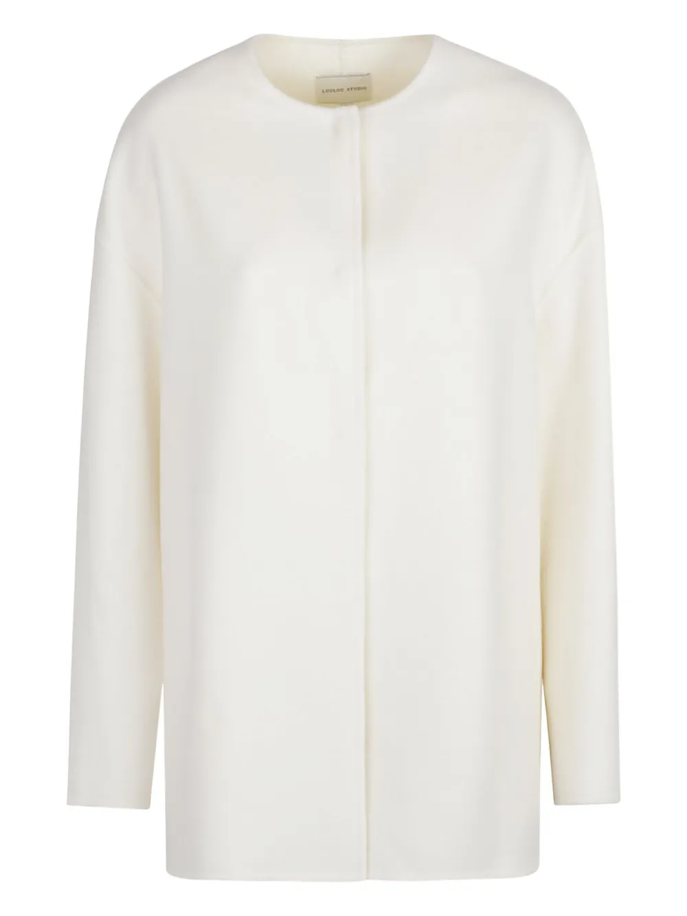 

Шерстяное пальто с круглым вырезом LouLou de Saison, белый