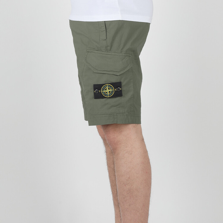 Шорты-карго мужские зеленые Stone Island, зеленый — фото 3