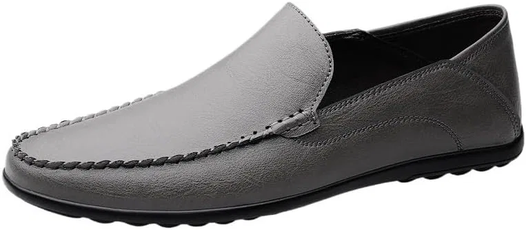 Лоферы кожаные Luxury Loafers, серый UOPYNE