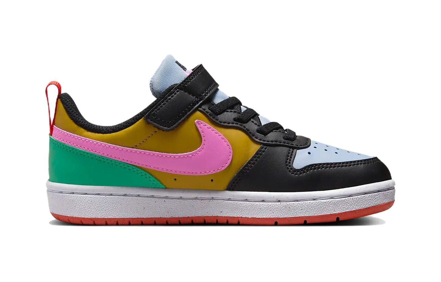 Детские кроссовки для скейтбординга Nike Court Borough BP, Black/Green — фото 2