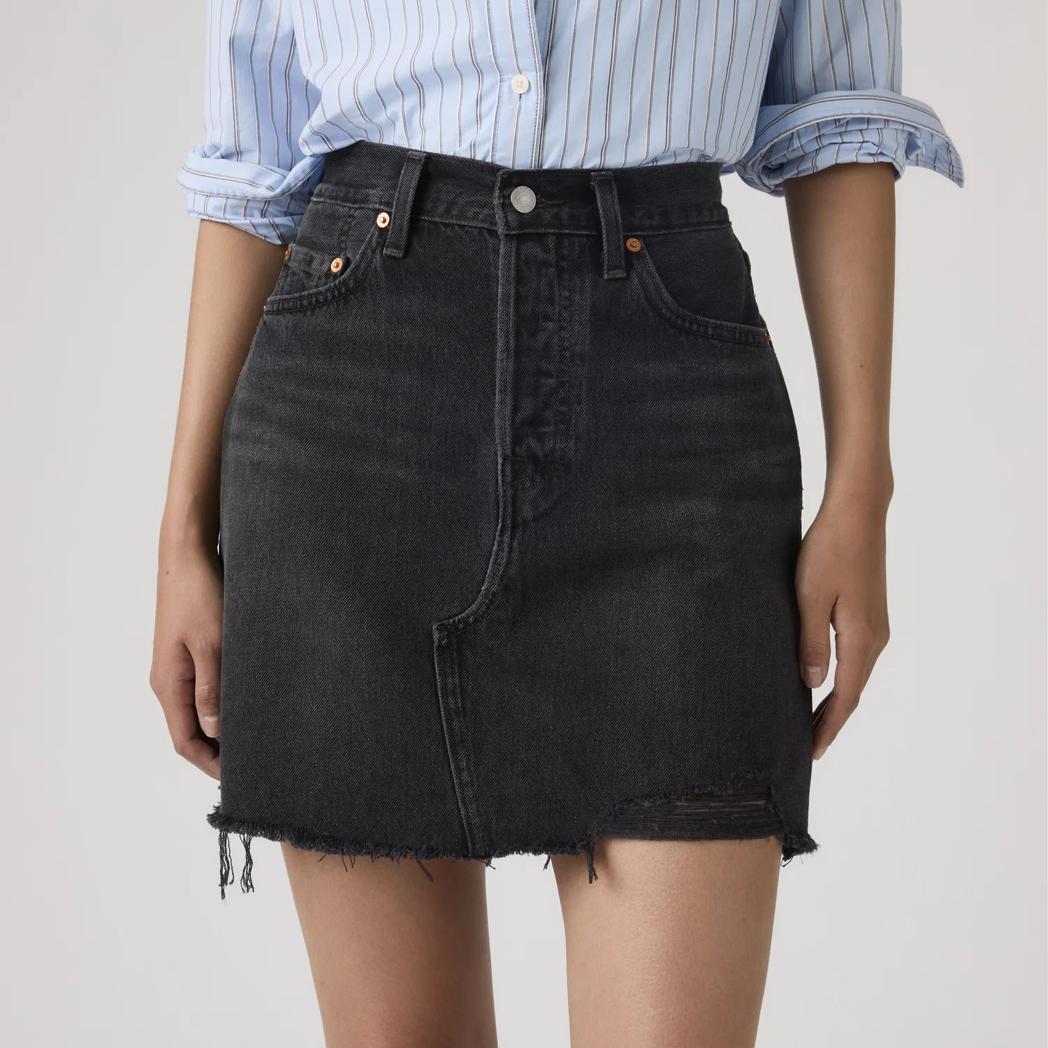 Деконструированная юбка Levi's, Black — фото 2