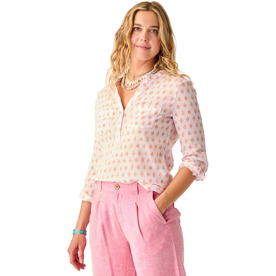 

Женская рубашка Dylan Gauze Carve Designs Carve Designs, Pink Batik