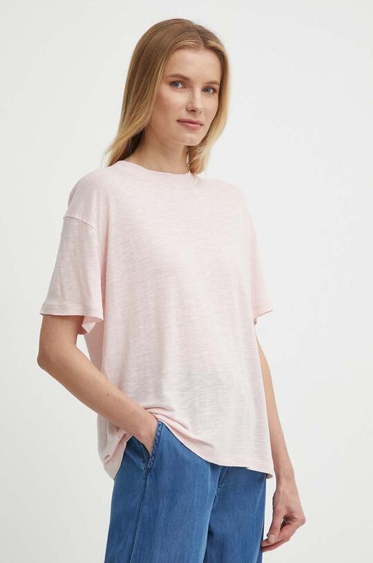 

Футболка из смесового льна Tommy Hilfiger, розовый