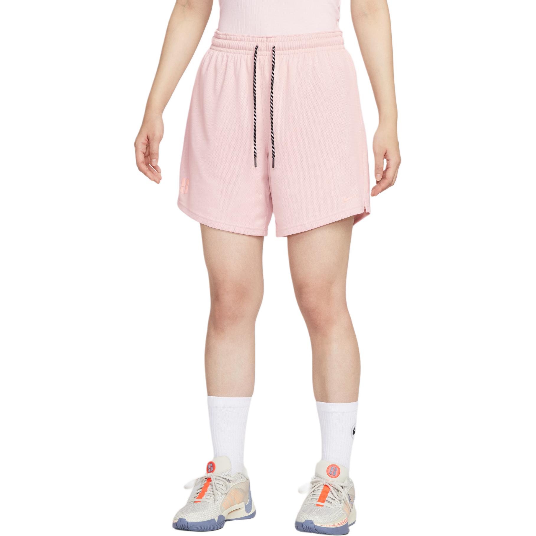 Женские шорты для баскетбола dri fit sabrina Nike, красный/белый/розовое золото/коралловыйкрасный — фото 4