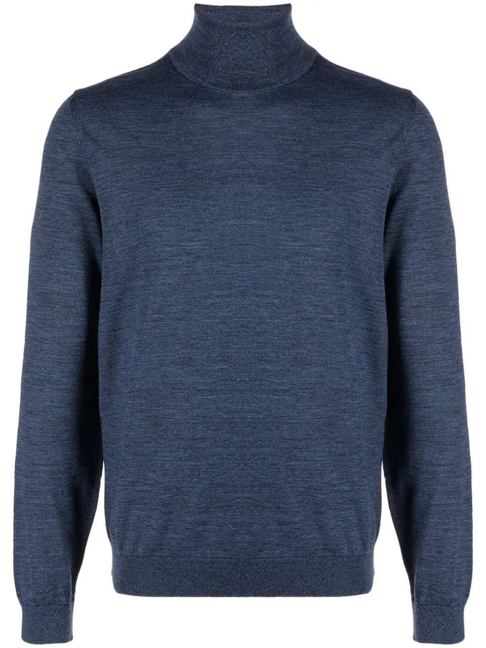 

Джемпер из вирджинской шерсти с высоким воротником Boss, синий